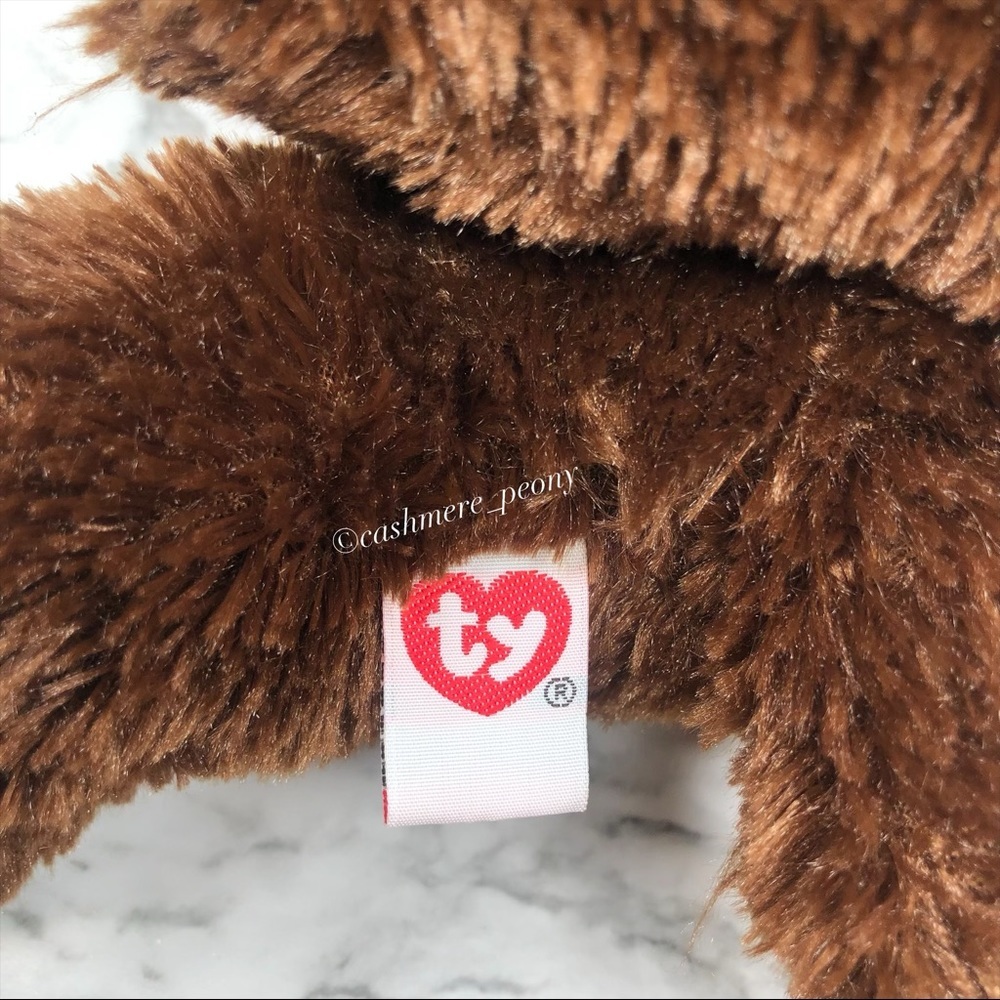 Ty Classic Nuzzle Puppy Plush Floppy Chocolate Brown Dog Vintage 2010 - Picture 7 of 8